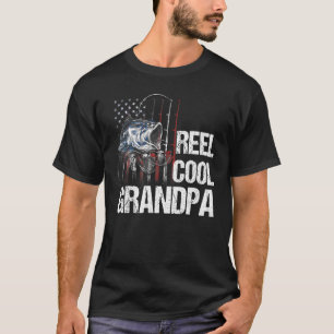 Reel Cool Grandpa Bass Fishing For Men Fishing Ame T-Shirt