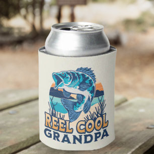 Reel Cool Grandpa Fisherman granpa Can Cooler