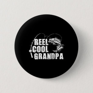 Reel Cool Grandpa - Fishing Gift For Dad Or Grandp 2 Inch Round Button