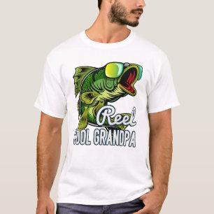 Reel Cool Grandpa Fishing T-Shirt – Funny Bass Fis