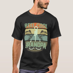 Reel Cool Grandpa Funny Fishing Pun T-Shirt