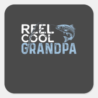 Reel Cool Grandpa Square Sticker