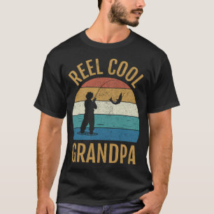 REEL Cool Grandpa - Vintage Fisherman Grandfather T-Shirt