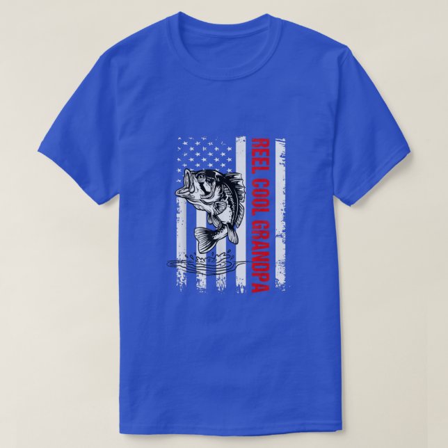 Reel Cool GrandpaFishing Father Day For Dad or Gra T-Shirt (Design Front)