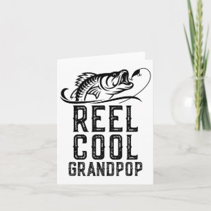Reel Cool Grandpop Fishing Fisherman Funny Retro  Card