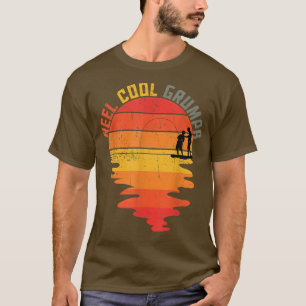 Reel Cool Grumpa Funny Fathers Day Fisherman Daddy T-Shirt