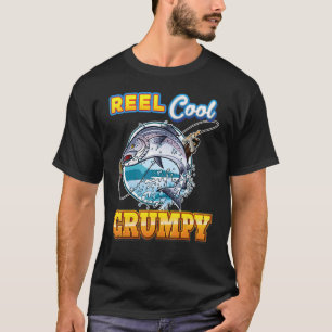 Reel Cool Grumpy Fishing Dad Father Day Papa Dadd T-Shirt