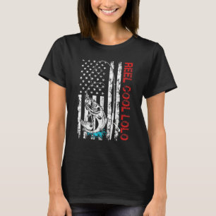 Reel Cool Lolo USA Flag Fishing Father's Day 1 T-Shirt