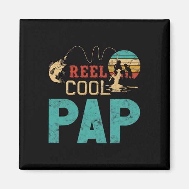 Reel Cool Pap Fishing Father’s Day Gift For Fisher Magnet (Front)