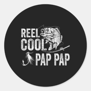Reel Cool Pap Pap Fishing Fathers Day Gifts Classic Round Sticker