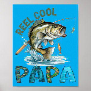 Reel Cool Papa Fathers Day Fishing Lovers Poster