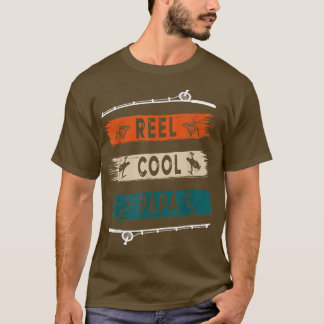 Reel Cool Papa Fisherman Funny Fishing Tee
