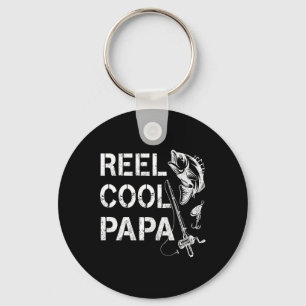 Reel Cool Papa Fishing Dad Gifts Father's Day Fish Keychain
