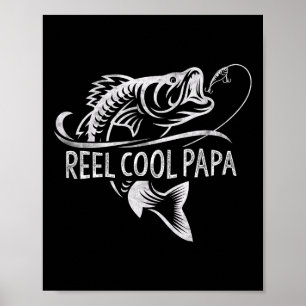 Reel Cool Papa Fishing Dad Gifts Father's Day Fish Poster