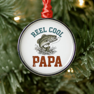 Reel Cool Papa Fishing Father's Day Metal Ornament