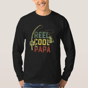 Reel Cool Papa Fishing Fun Father Day Fishermen T-Shirt