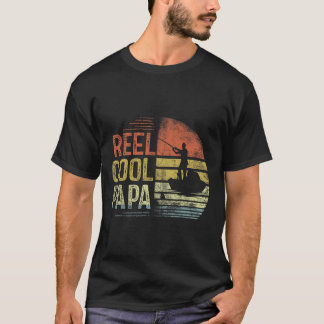 Reel Cool Papa Fishing Gifts Papa Birthday Vintage T-Shirt