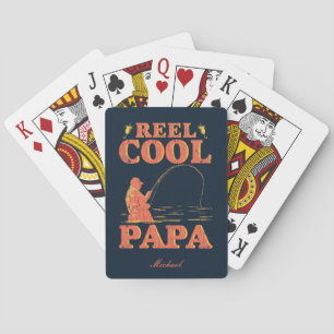 Reel Cool Papa Funny Fishing Father's Day Playing Cards