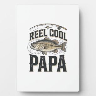 Reel Cool Papa Vintage Fishing Vector Design_1 Plaque