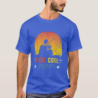Reel Cool Pappy Funny Fathers Day Fisherman Daddy  T-Shirt