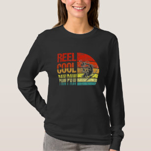 Reel Cool Paw Paw Fisherman Dad Grandpa Fathers Da T-Shirt