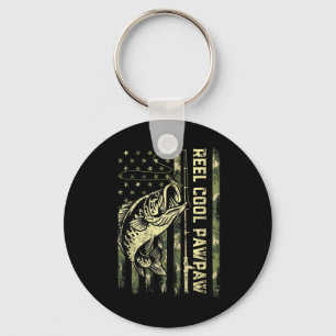 Reel Cool Pawpaw Fisherman Camouflage Father's Day Keychain