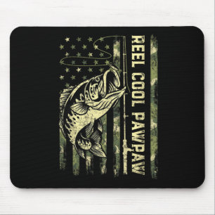 Reel Cool Pawpaw Fisherman Camouflage Father's Day Mouse Pad