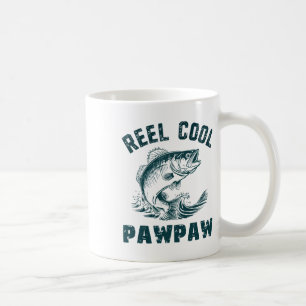 Reel Cool Pawpaw Fishing Grandpa Vintage Style Paw Coffee Mug
