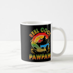 Reel Cool Pawpaw Retro Fishing Lover Men Dad Papa Coffee Mug