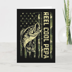 Reel Cool Pepa Fisherman Camouflage Father's Day Card