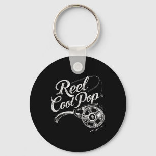 Reel Cool Pop Fishing Grandpa Gifts Funny Graphic Keychain