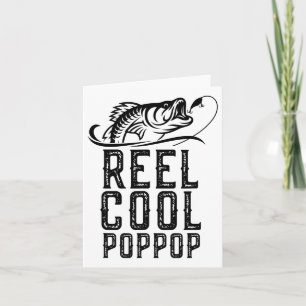 Reel Cool Pop-pop Fishing Fisherman Funny Retro Po Card