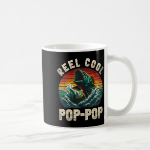 Reel Cool Pop Pop Fishing Poppop Fathers Day Fishe Coffee Mug