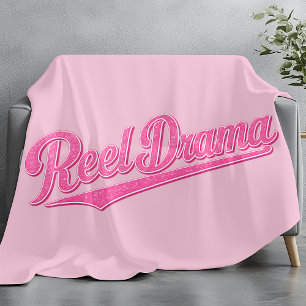 Reel Drama Doll Pink Chicks Who Fish Funny Fishing Fleece Blanket
