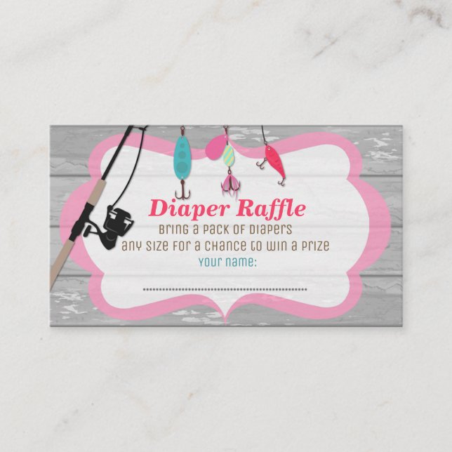 Reel Excited Fishing Matching Diaper Raffle Cards (Front)