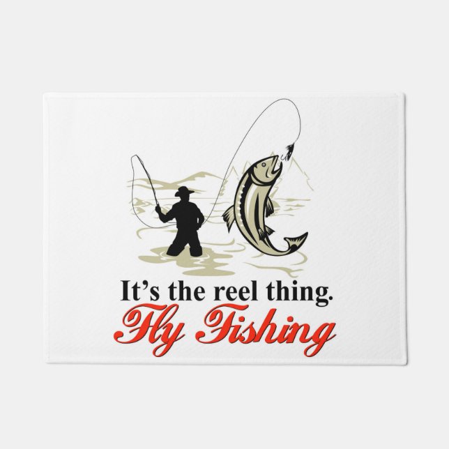 Reel Fly Fishing Door Mat (Front)