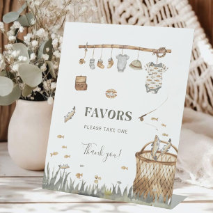 Reel Fun Fishing Baby Shower Favours Sign