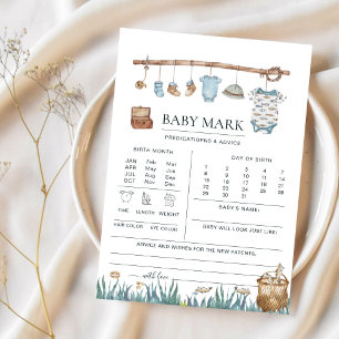 Reel Fun Fishing Rustic Baby Shower Predictions