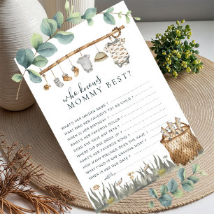 Reel Fun Fishing Who Knows Mommy Best Game Card