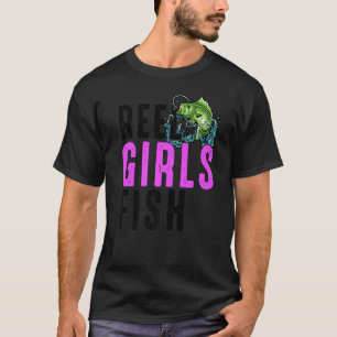 Reel Girls Fish Bass Fishing Fisherwoman Mom Grand T-Shirt