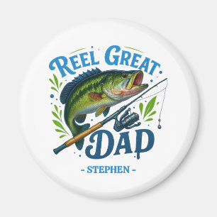 Reel Great Dad – Fishing Rod and Fish Magnet