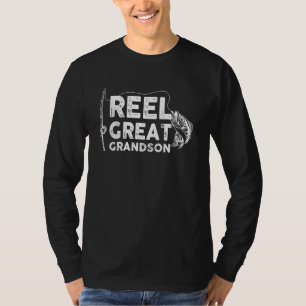 Reel Great Grandson Fishing Daddy Or Fisherman Gra T-Shirt
