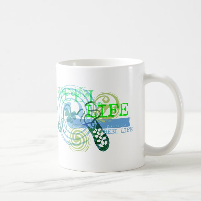 Reel Life in Blue Coffee Mug (Right)