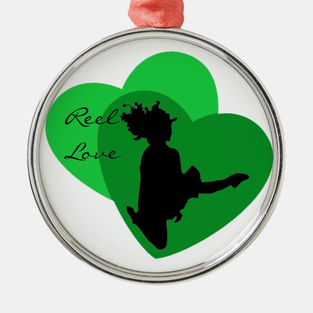 Reel Love - Irish Dance Metal Ornament (Front)