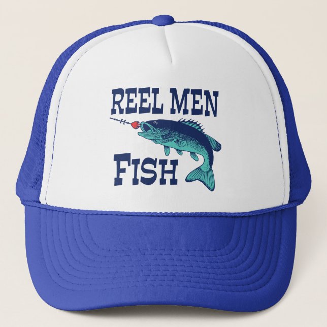 Reel Men Fish Trucker Hat (Front)