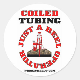 Reel Operator,Oil Field,Oil Well Servicing,Rigs Classic Round Sticker