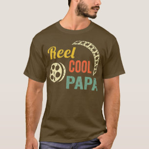 Reel Papa Cool Movie Lover Gift Projectionist T-Shirt