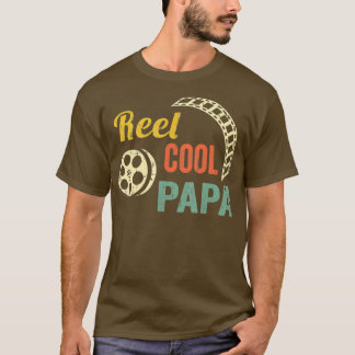 Reel Papa Cool Movie Lover Gift Projectionist T-Shirt