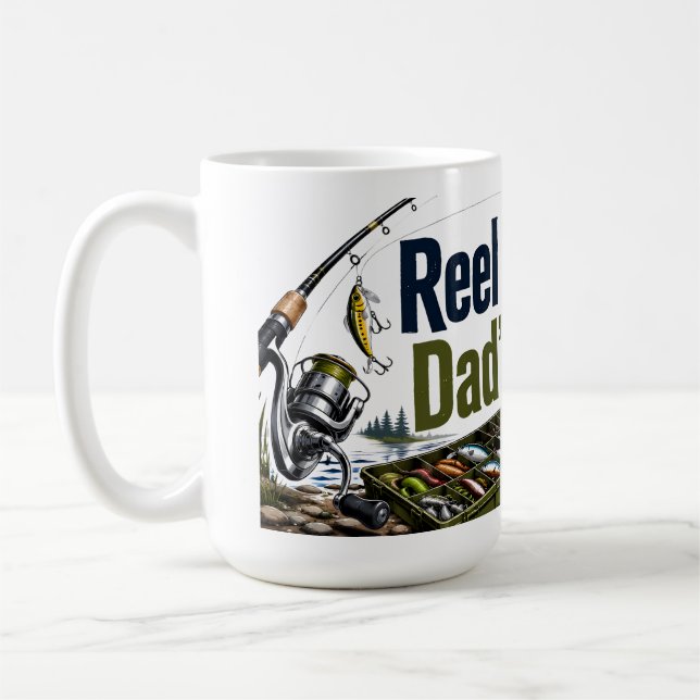 Reel Quiet Dad's Thinking Fishing Mug (Left)