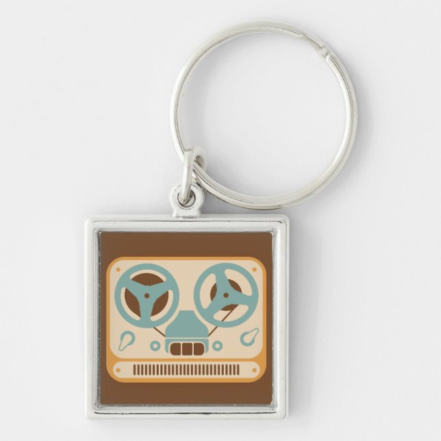 Reel to Reel Analogue Tape Recorder Keychain (Front)